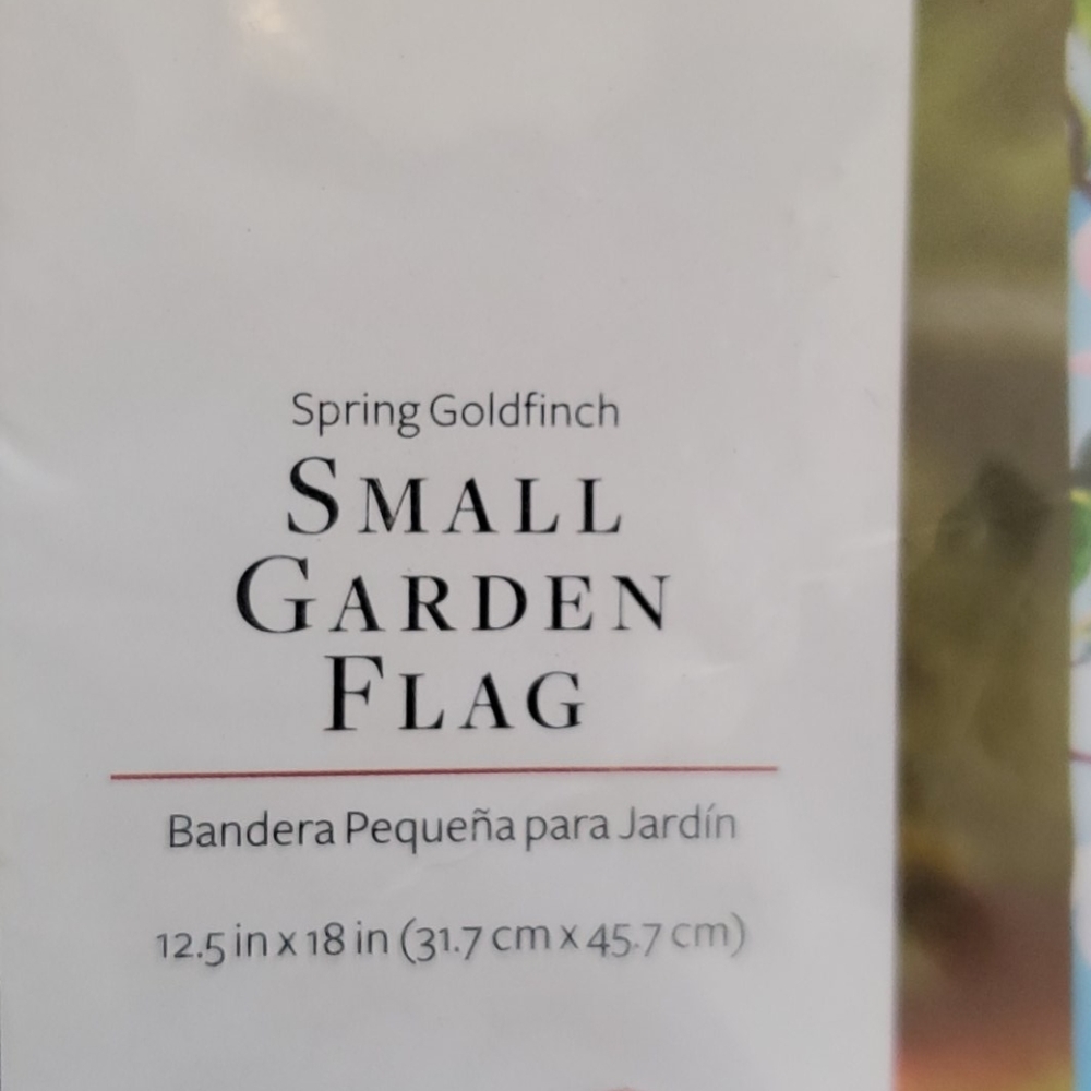Small Garden Flag with Spring Goldfinch - Picture 3 of 5